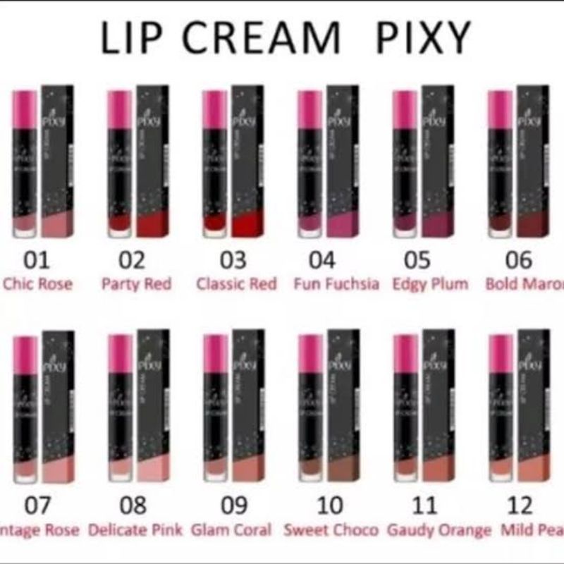 Pixy Lip Cream 4gr No 1, 2, 10, 11, 12