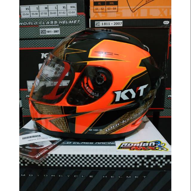 HELM KYT RC SEVEN MOTIF 16 RED FLUO BLACK HELM TOURING KYT RCSEVEN MOTIF MURAH KYT RC7 ORI KYT RC 7