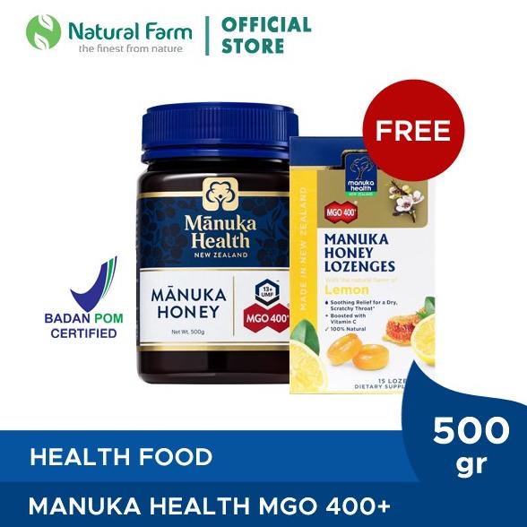 

Manuka Health MGO 400+ (500gr) Free Lozenges Lemon