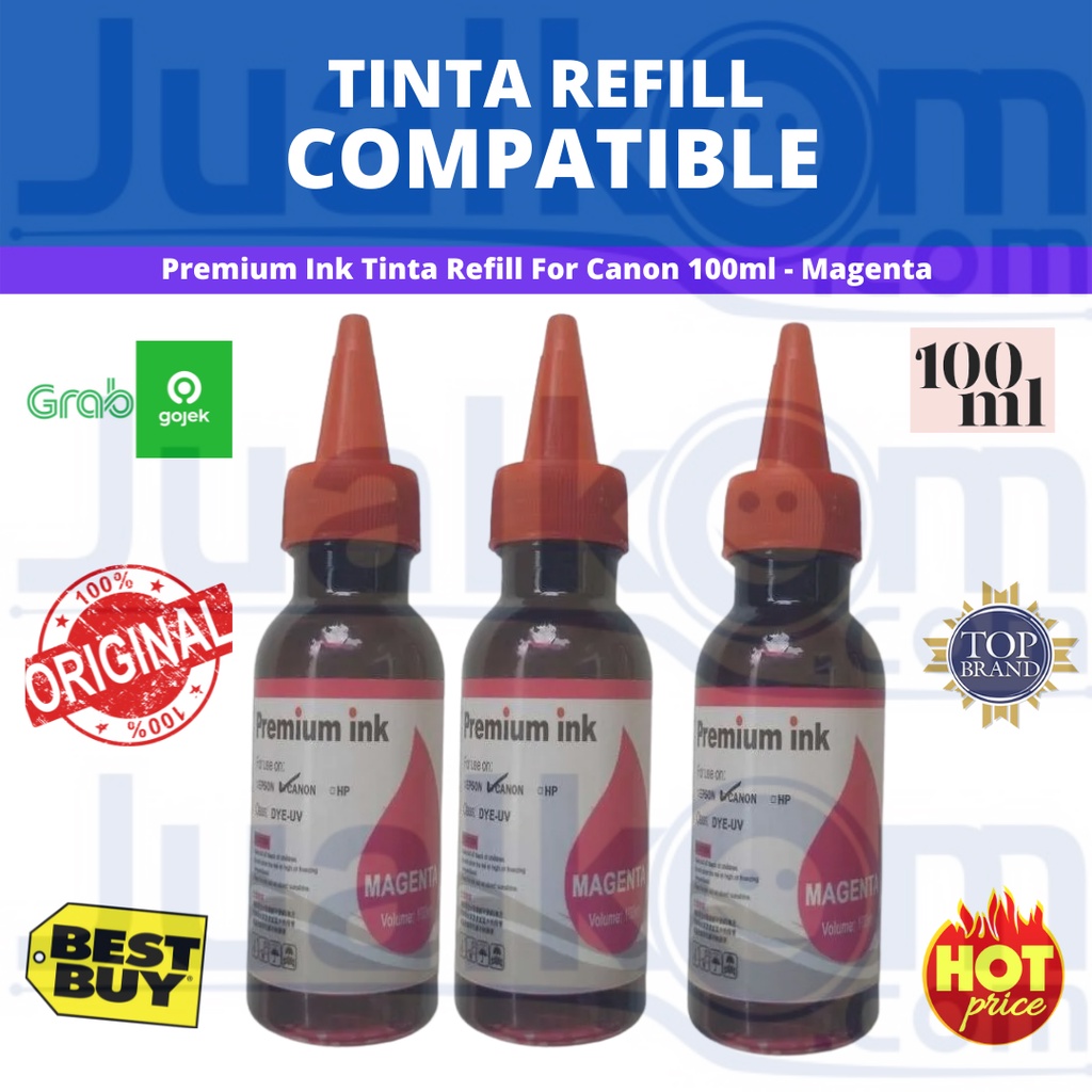 Premium Ink Refill for Canon 100ml Magenta