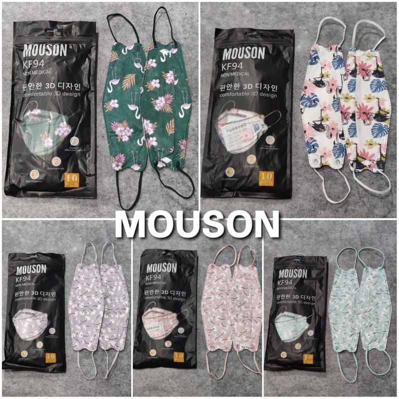masker mouson kf94 motif korean edition 3d design