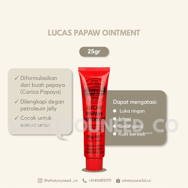 ORI AUSTRALIA / Lucas Papaw Ointment 25G
