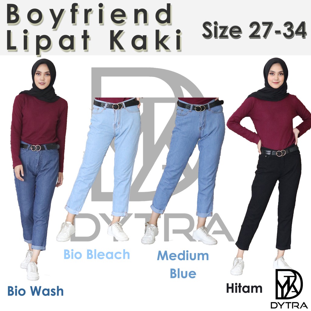 SBX Size 27 34 Celana  Boyfriend  Jeans Lipat  Kaki Non 