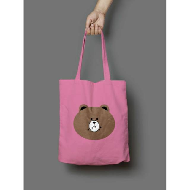 TAS_BDG  TOTEBAG (RESLETING) BROWNIE