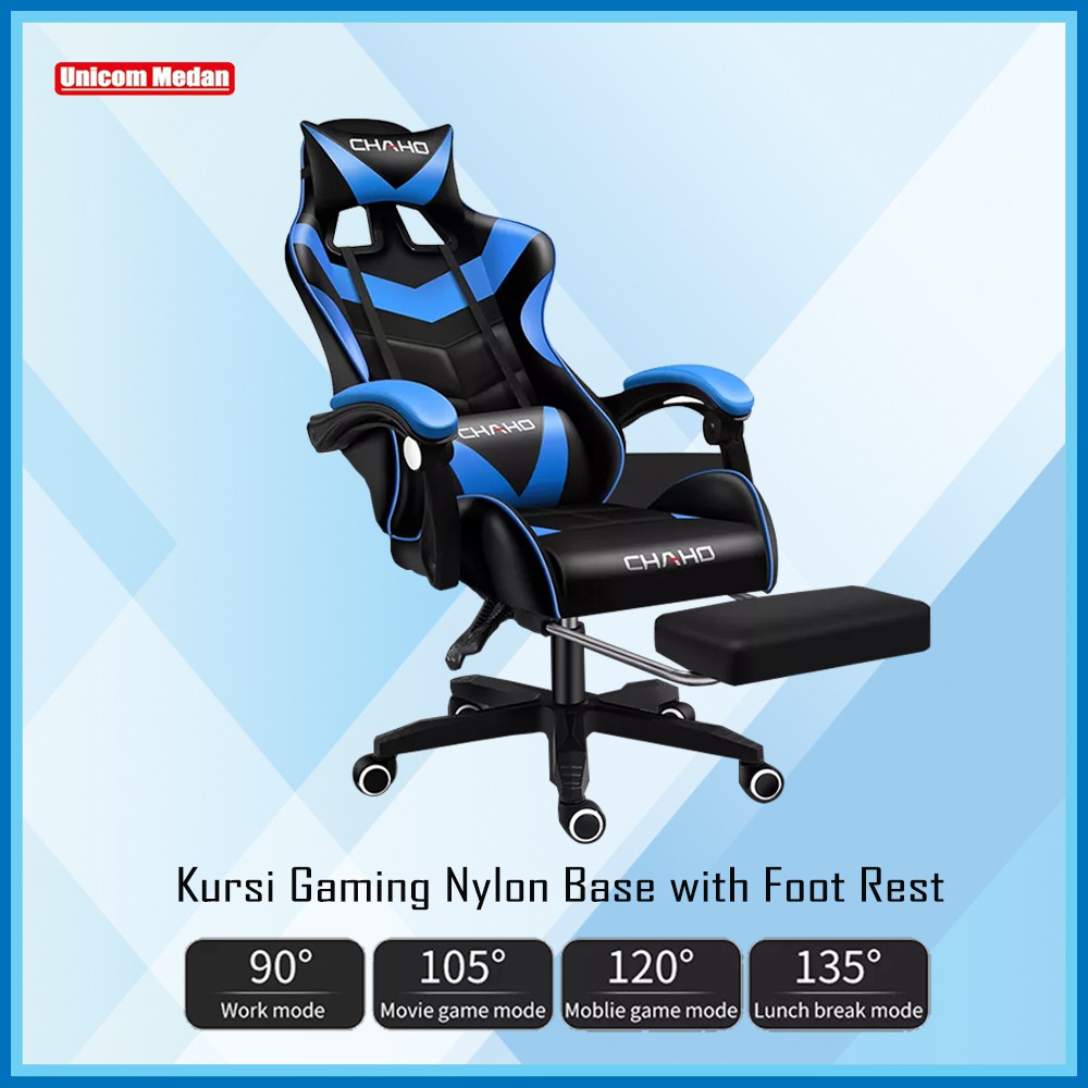 Kursi Gaming Nylon Base with Footrest