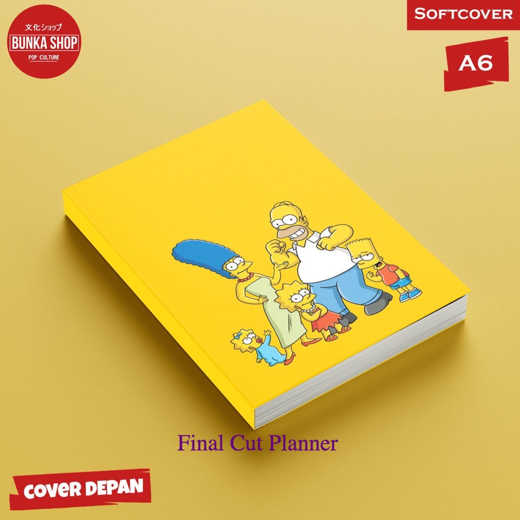 

Buku tulis polos/bergaris Anime Cute Hype The Simpsons B Softcover A6 Buku Tulis Catatan Notes Agenda planner Jurnal