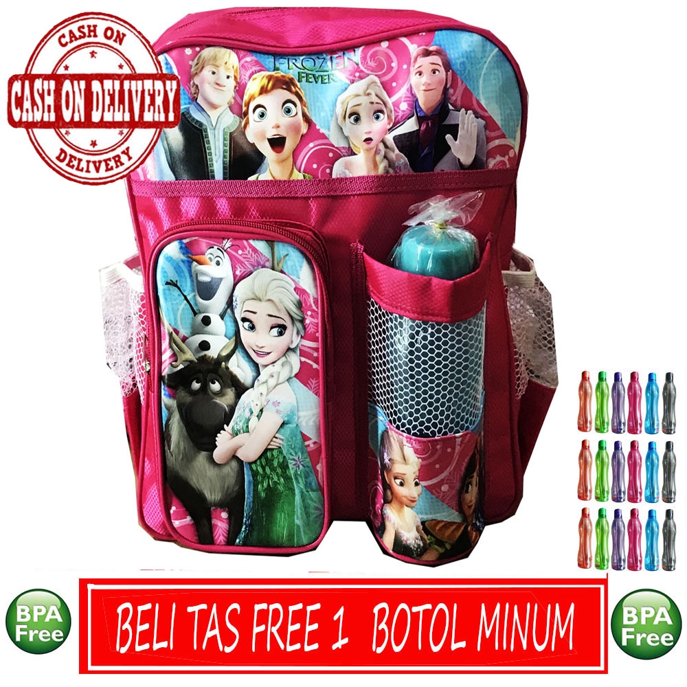 Tas Ransel Anak Sekolah TK PG SD + FREE Botol Minum COD ~ PROMO BACK TO SCHOOL~