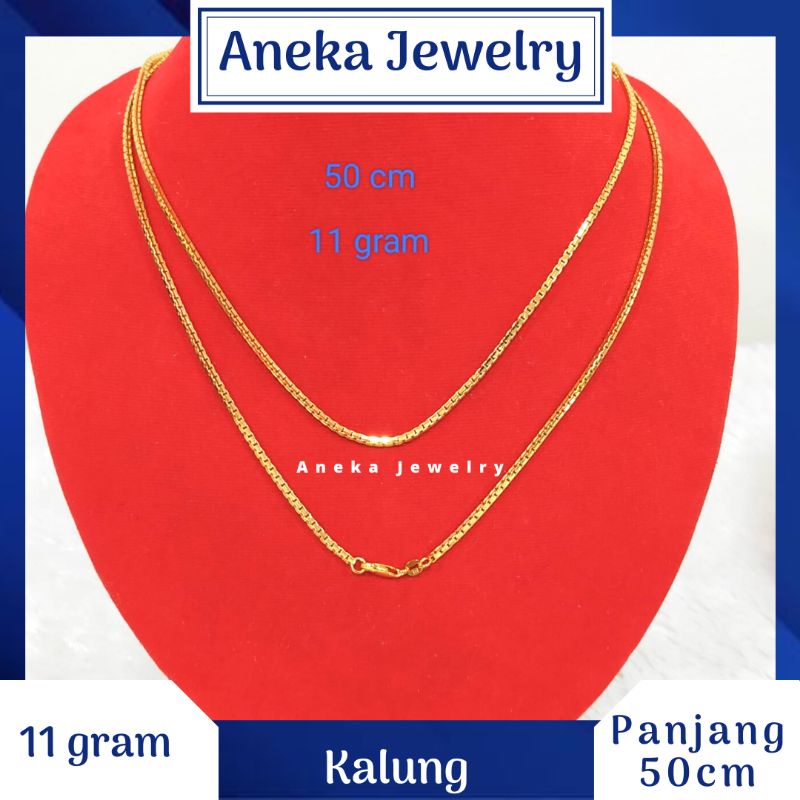 Kalung Italy Santa Pj 50cm, Perak 925, Lapis Emas Rosegold