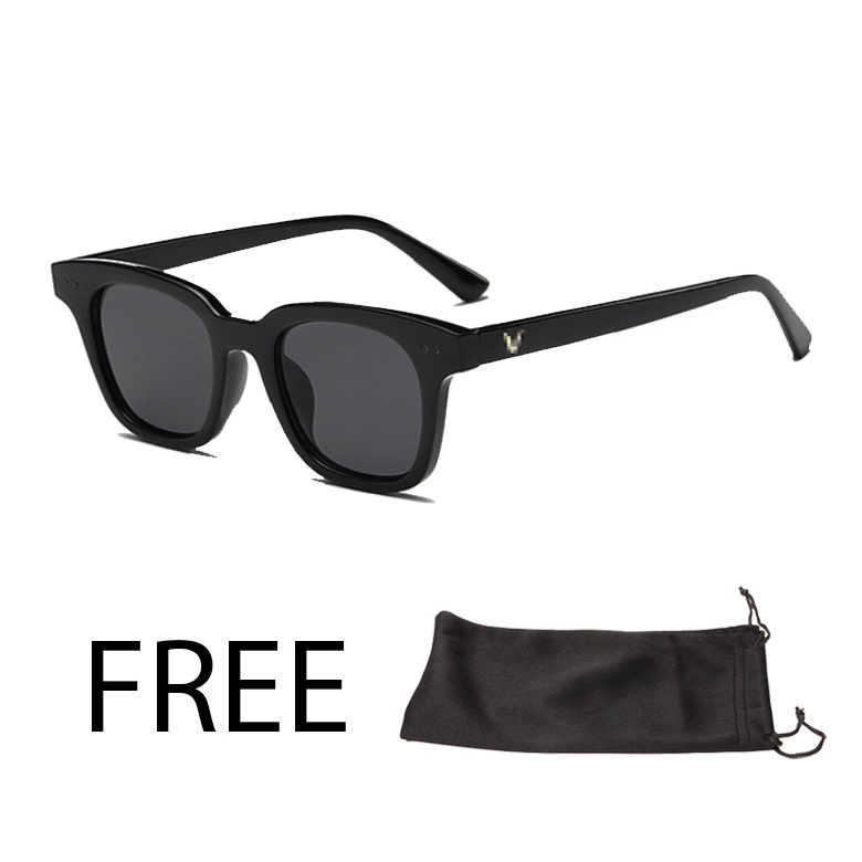 Kacamata GM Logo V Fashion Retro Vintage Anti Radiasi FREE SARUNG-1