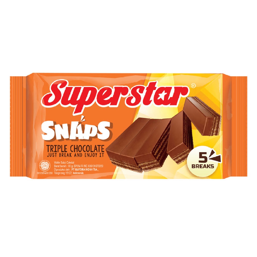 

Superstar Snaps Wafer Salut Triple Chocolate 28 g