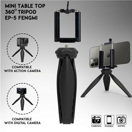 Tripod Meja Mini Plus Holder U Tripod Hp Tripod Kamera Portable Mini Table Top Tripod EP5