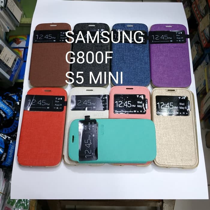 SAMSUNG S5 MINI / G800F sarung flip cover ume/ sarung model buku