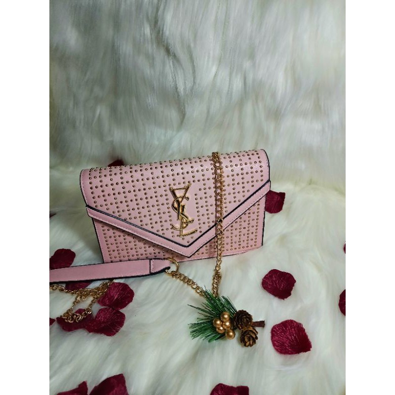 Tas YSL pink premium impor