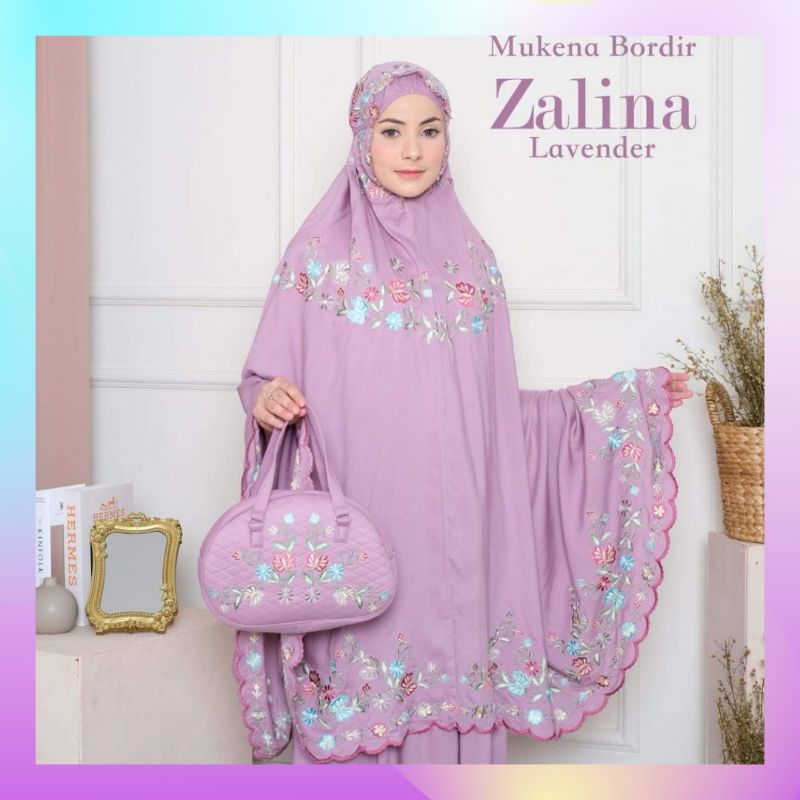 Mukenah Dewasa Bordir manual / mukena terbaru mewah cantik Zalina Rayon Premium / Mukena Hantaran