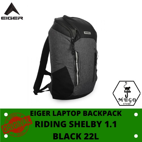 TAS LAPTOP EIGERINDO RIDING SHELBY 1.1 RANSEL BACKPACK 22L - BLACK
