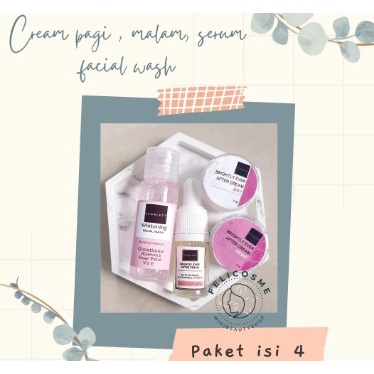 PROMO (COD) Paket Cream Wajah Whitening Brightly/Acne Mini