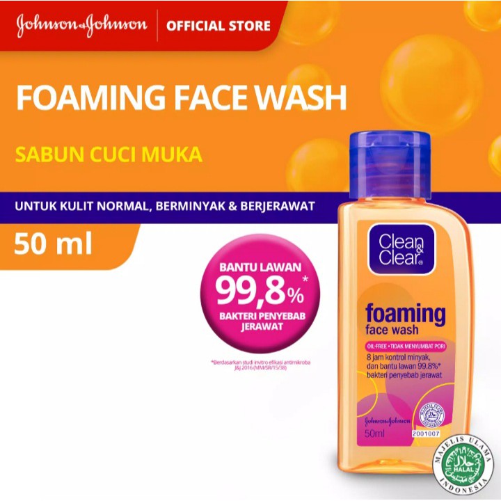 Jual Clean&Clear Foaming Face Wash 50ml Shopee Indonesia