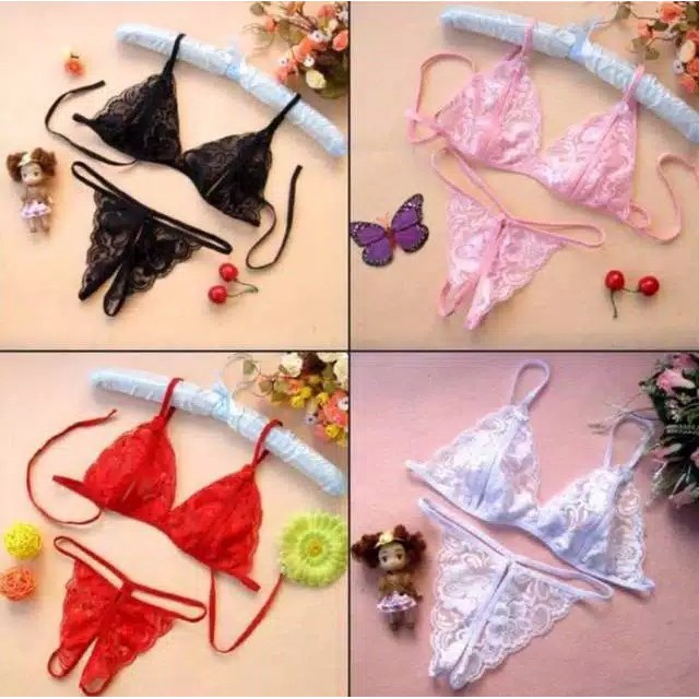 SEXY LINGERIE BRA DAN G STRING SET / LINGERIA
