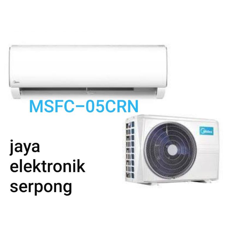 AC MIDEA 0,5 pk(1/2 pk) HEMAT LISTRIK  (343 watt)MSFC-05CRN