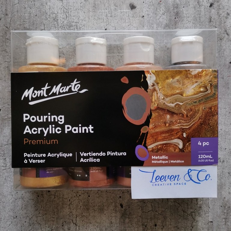 

MONT MARTE POURING ACRYLIC 120ML 4PCS - METALLIC