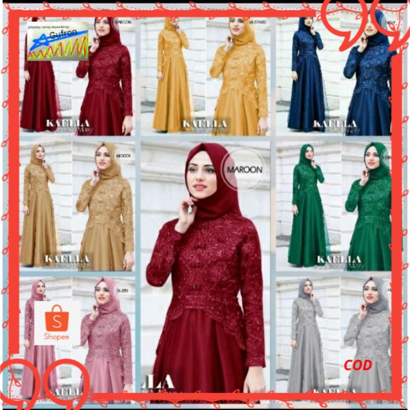 Gamis Brukat terbaru 2022 //BRUKAT COD// Gamis brukat wanita