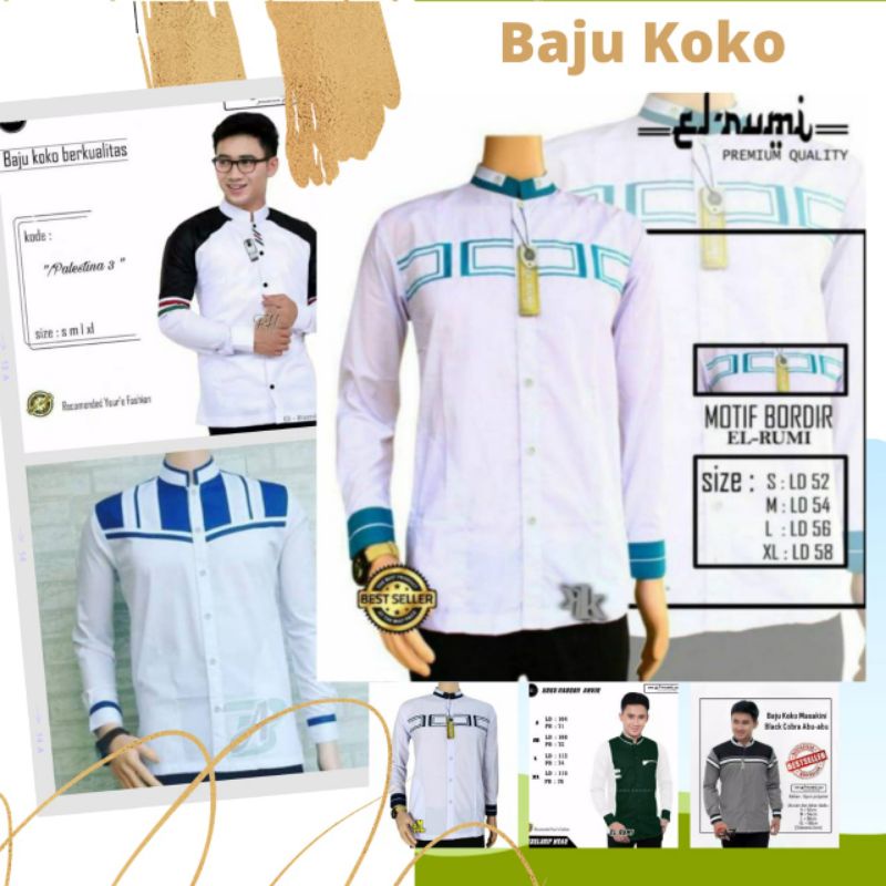  Baju Koko Az Zahir  Gus Azmi Elrumi Shopee Indonesia