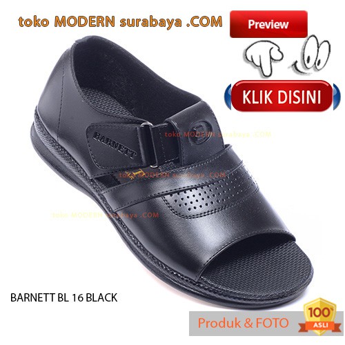 BARNETT BL 16 BLACK no 39 sepatu sandal casual sopan pria flip flop