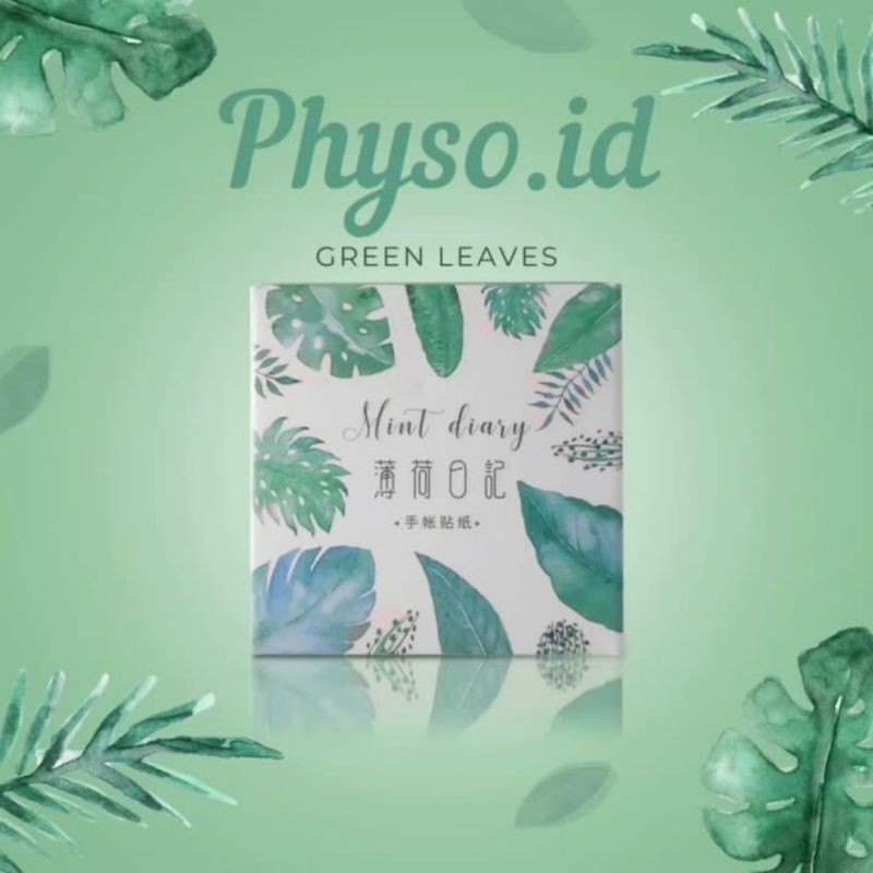 

[PHYSO] 45 Pcs Deco Sticker Green Leaves DIY Scrapbook/ Diary / Planner