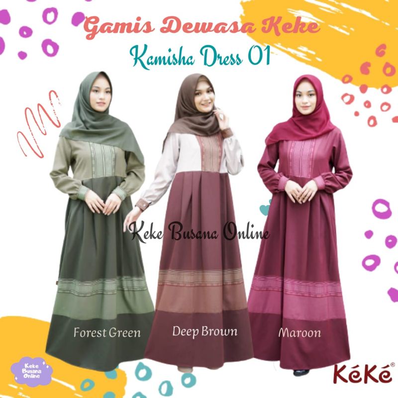 Gamis Dewasa Keke ~ Kamisha Dress 01 ~