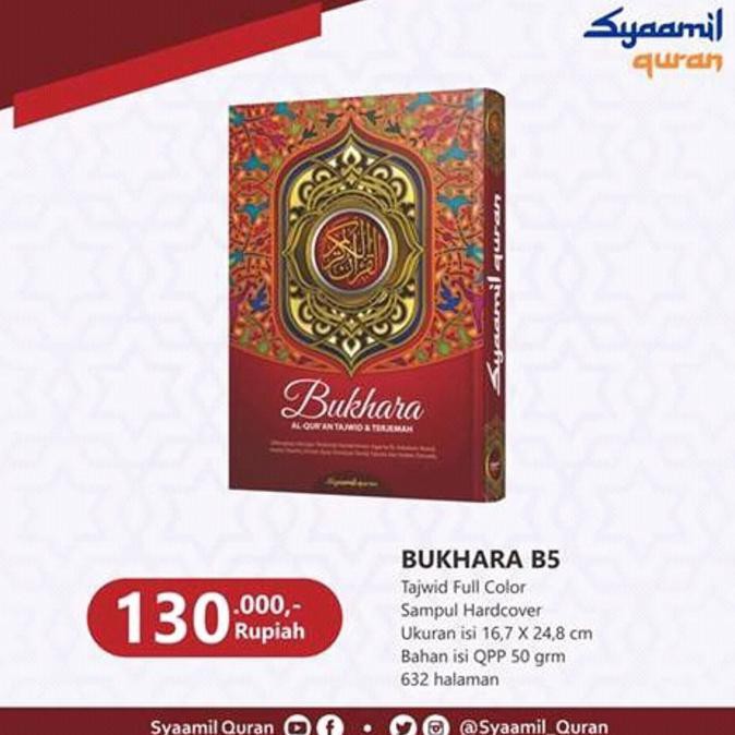 Produk Terbaru Gratis Ongkir Alquran Bukhara B5 Terjemah Tajwid Warna Syaamil Quran