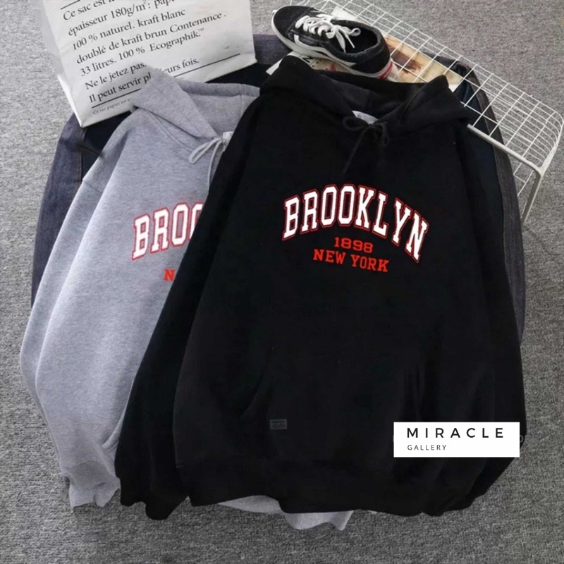 Sweater Hoodie Couple / Jaket Pasangan BROOKLYN COUPLE Bahan Fleece Premium