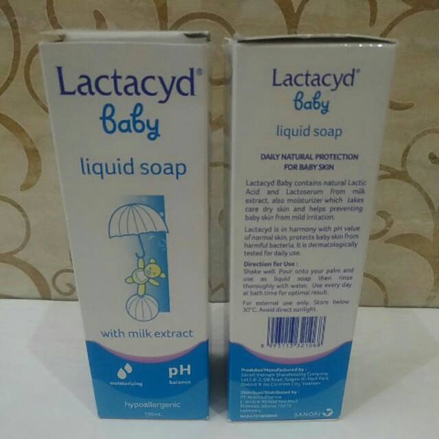 Lactacyd Baby Liquid Soap 60ml 150ml 250ml Extra Milky Gentle Care