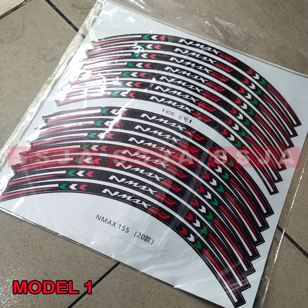 STIKER VELG YAMAHA NAMX/TEMPELAN VELG YAMAHA NMAX/LOGO VELG YAMAHA NMAX HARGA 1 SET DEPAN BELAKANG