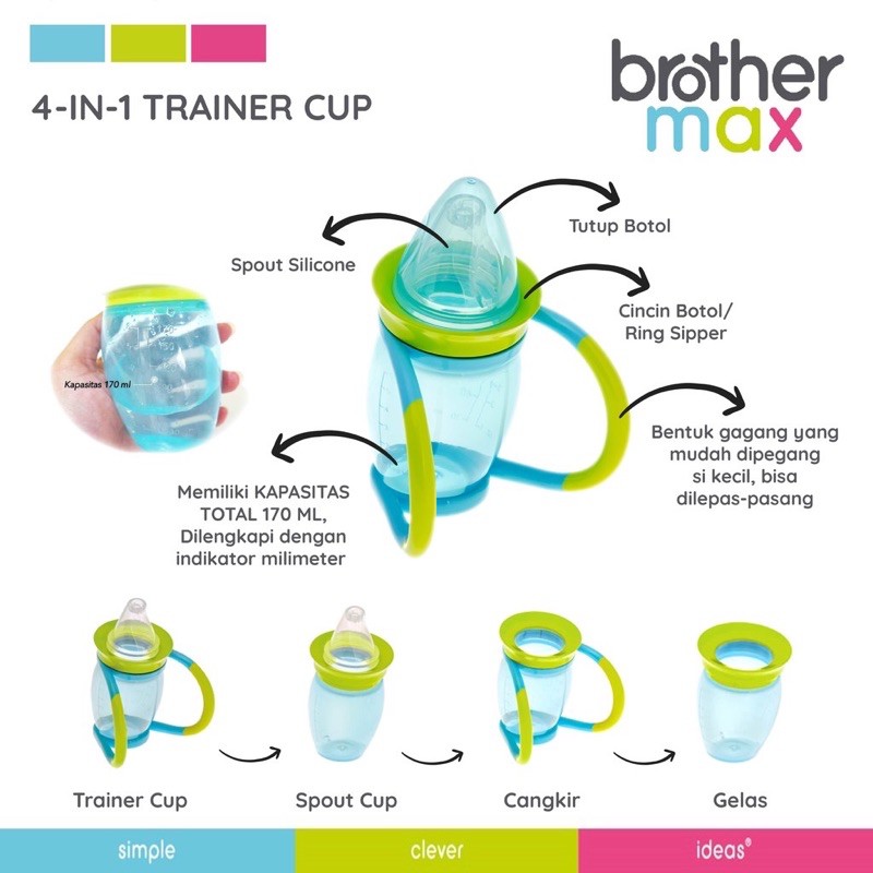 Brother Max 4in1 Trainer Cup/Botol minum bayi