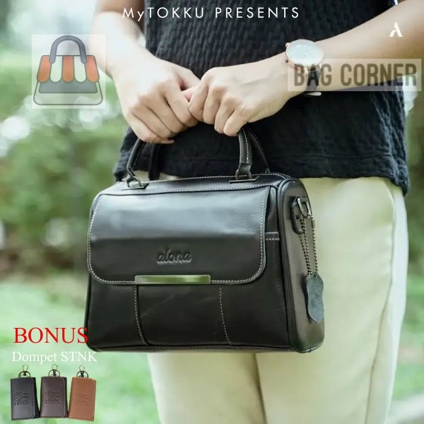 BagCorner - Tas Selempang Wanita Slempang Cewek Kulit Asli Casual Simple Lokal Premium Alona Hestia 