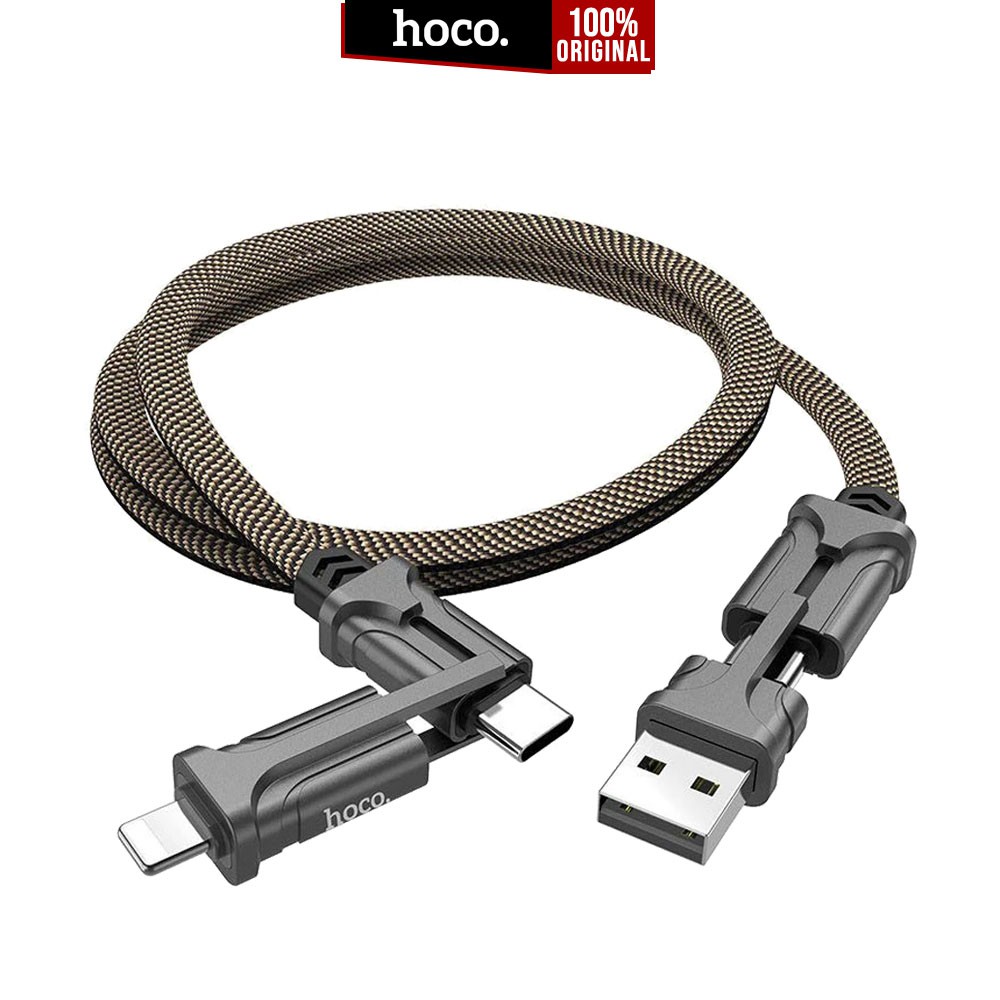 

Kabel USB Type-C to Type-C & Micro USB to Lightning Hoco S22 Magic Cube Data Cable Charging