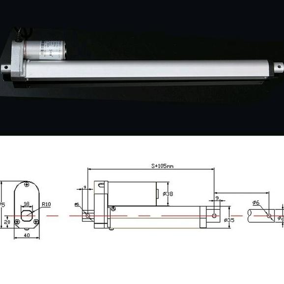 Elektronik Elektronik Lainnya Actuator Aktuator 400Mm Motor Linear 12V