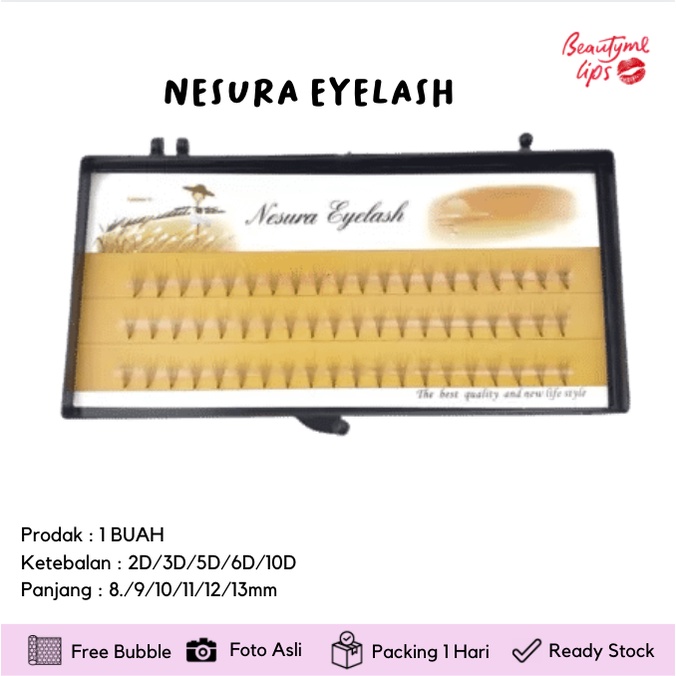 NESURA 2D 3D 4D 5D 6D 10D EYELASH EXTENSION / RUSSIAN EYELASH bulu mata NESURA / MEIANA