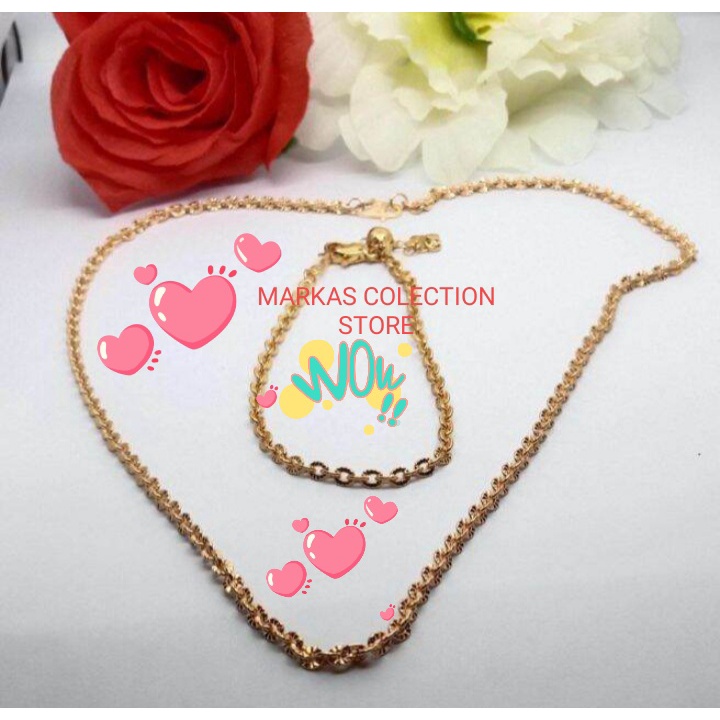 Kalung nuri xuping kalung dewasa  lapis emas gold free gelang tangan cod