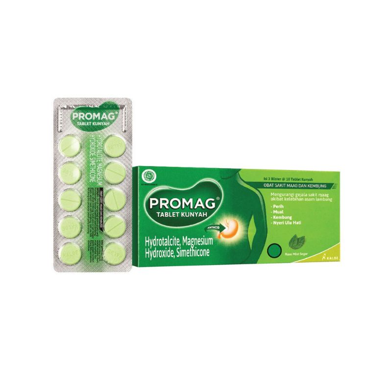 PROMAG Tablet - Obat sakit maag & kembung (1 box - 3 blister) / (1)