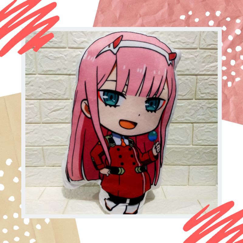 Jual boneka bantal plushie anime darling in the franxx zero two ...