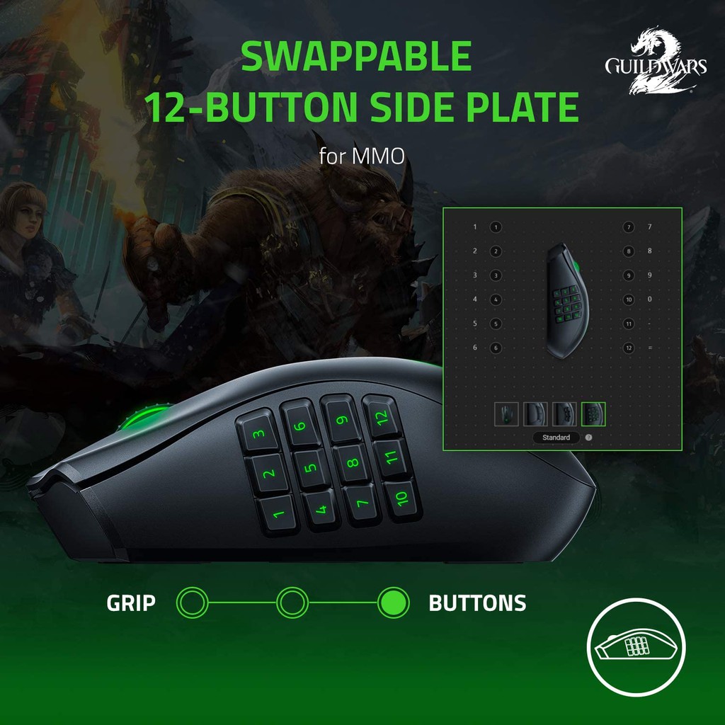 Razer Naga Pro Modular Wireless with Swappable Side Plates - Gaming Mouse