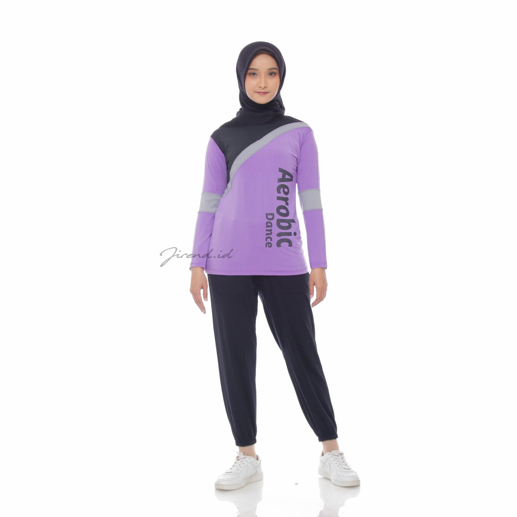 Baju Senam Wanita/ Baju Olahraga Wanita/ Baju Aerobic Kaos Senam