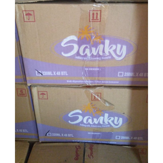 

[Grosir] Minyak Goreng Sanky 220ml Botol 1 karton / 1 Dus isi 48pcs