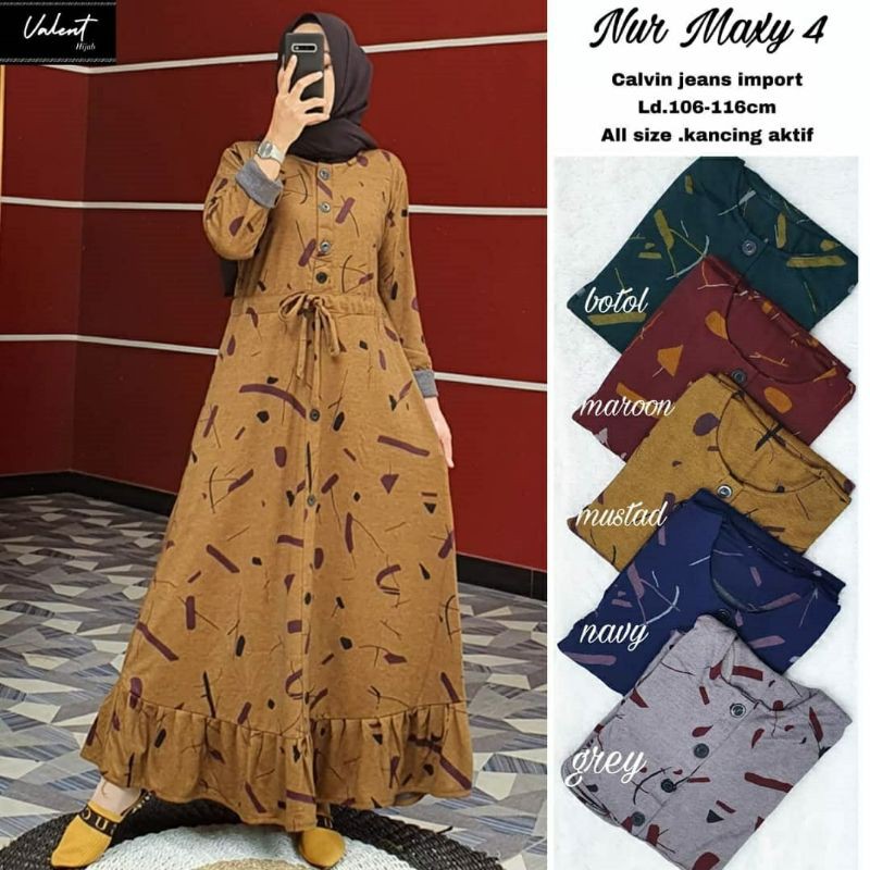 maxy dress/gamis Calvin Jeans busui Nur