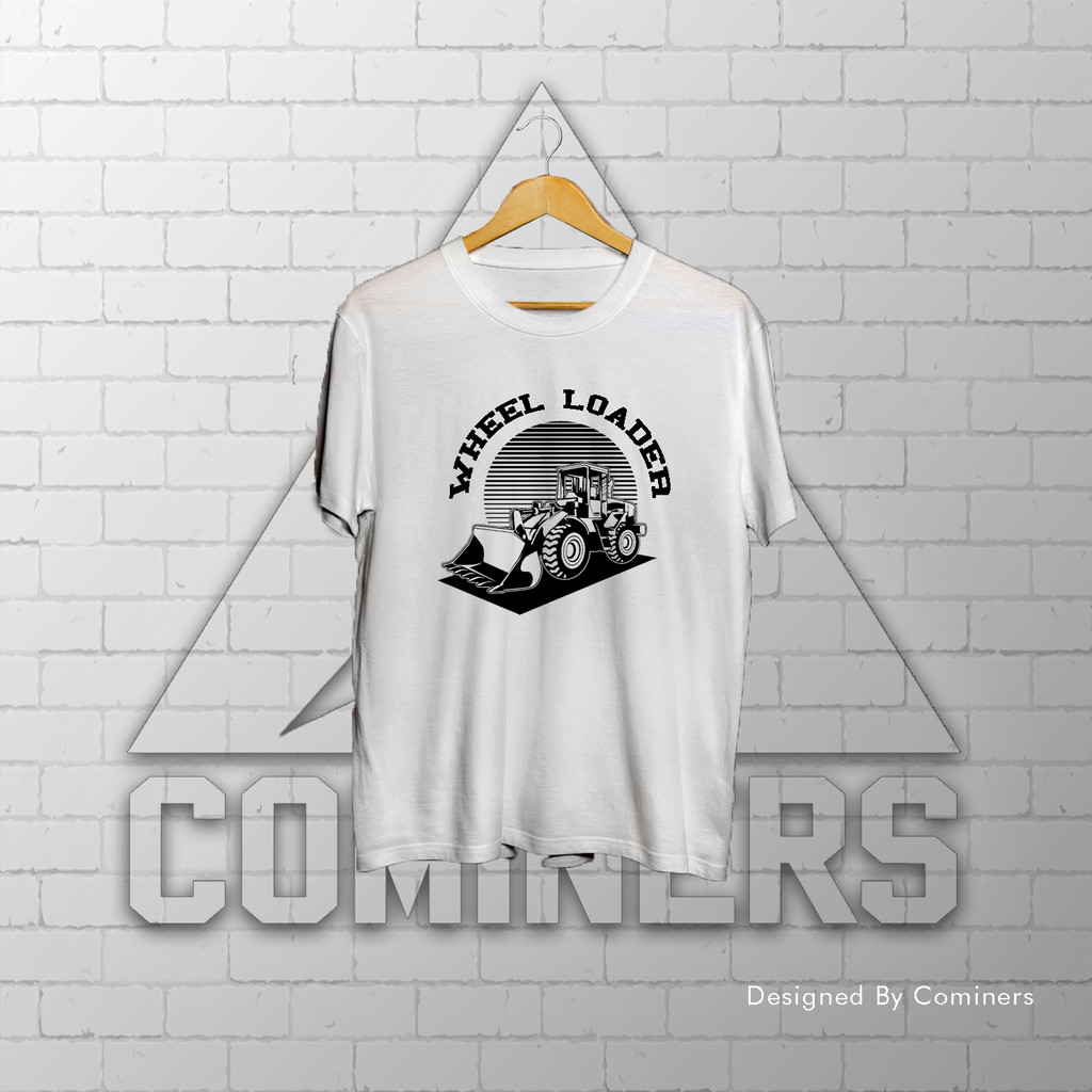 Mining Tshirt Kaos Tambang Wheel Loader Sun / Batubara / Konstruksi