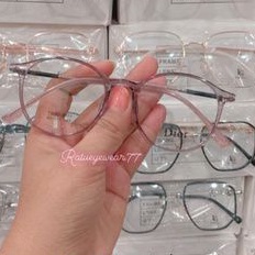FRAME KACAMATA CEWEK IMUT MINUS ANTIRADIASI PHOTOCROMIC OVAL ELASTIS KODE TR90 8151