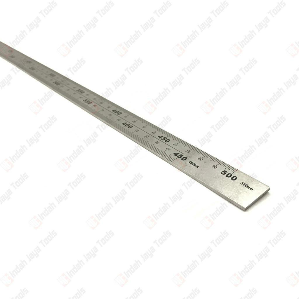 MAXPOWER 10&quot; Penggaris Siku Stainless Besi 500 x 250 mm Steel Ruler