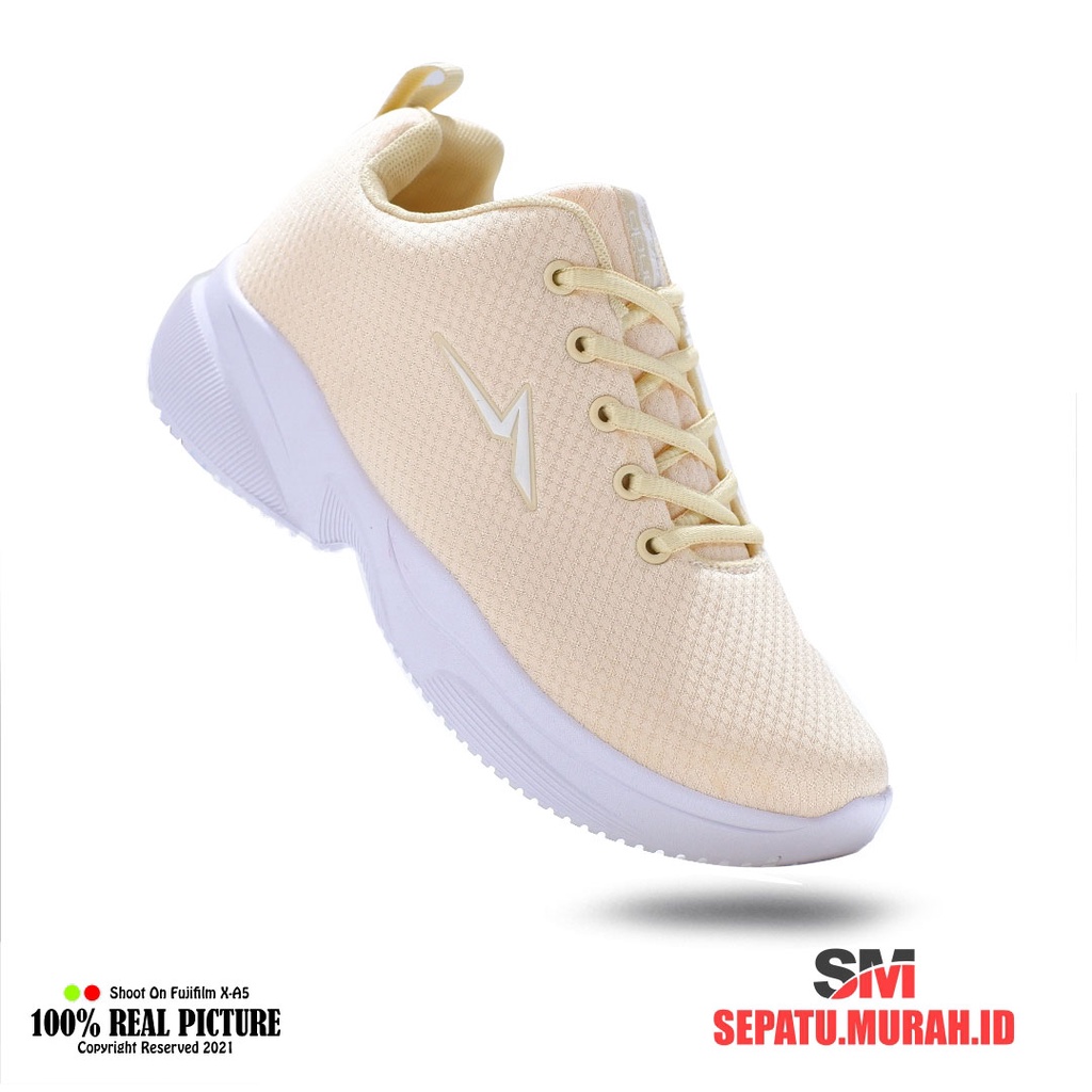 Sepatu wanita bertali original sneakers cewek perempuan dewasa model tali running sport sekolah gym senam kwalitas import branded Ando Yuvi - Rosetta terbaru promo murah keren cod 37-40