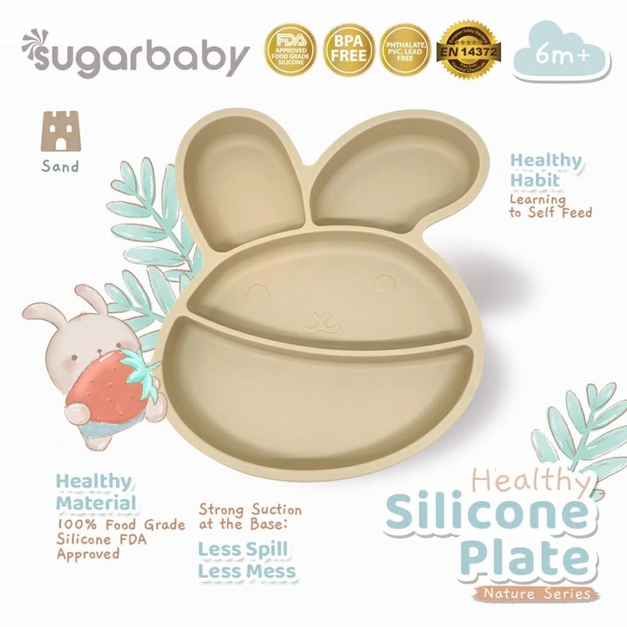 Sugar Baby Silicone Plate Piring Makan Bayi Mangkuk Bayi SBSKEBONSARI